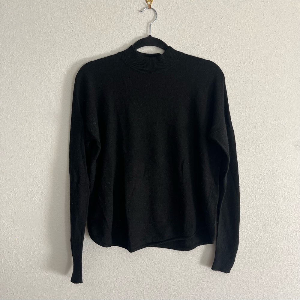 Madewell Black Mock Neck Sweater